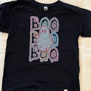 Gildan Black Boo Ghost Kids T-Shirt